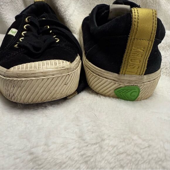Krost cariuma Black Canvas Sneakers with Gold Eyelets size 9 - Picture 5 of 8
